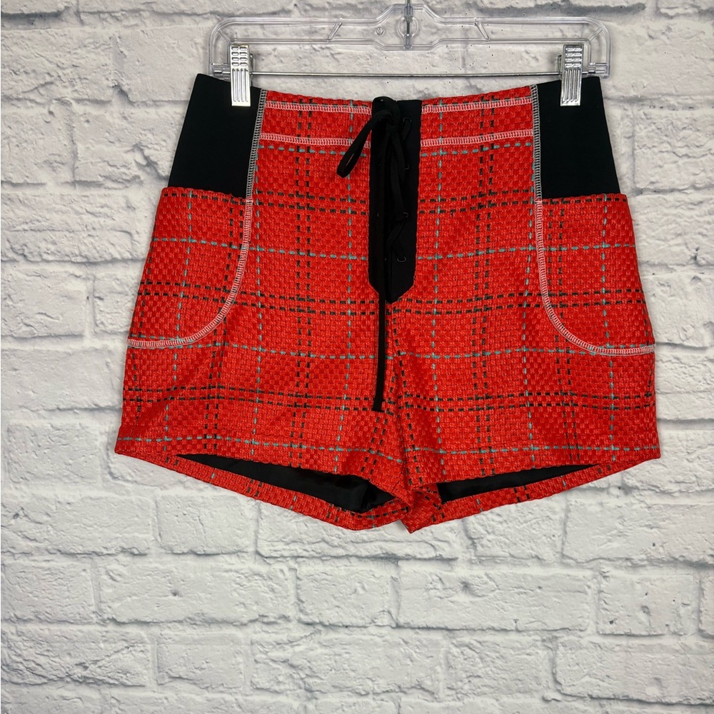 3.1 Phillip Lim red shorts black, twill panels size size 4 - Picture 3 of 8